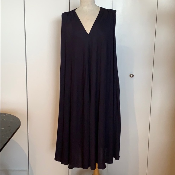 Vintage 1970s-1980s Navy Dress - Picture 1 of 4